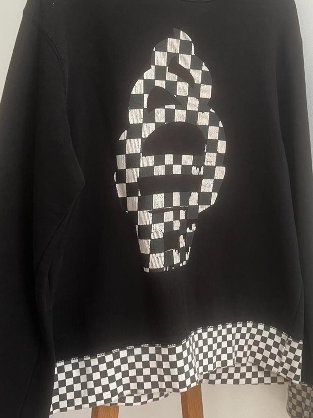 Billionaire Boys Club lack Checkerboard Ice Cream Graphic Crewneck Sweater - Picture 3 of 6